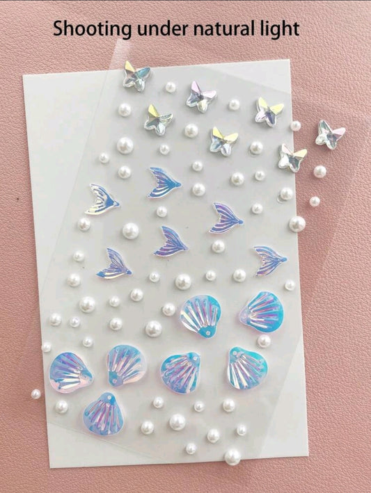 Cute Mermaid Marine and Bead body jewels