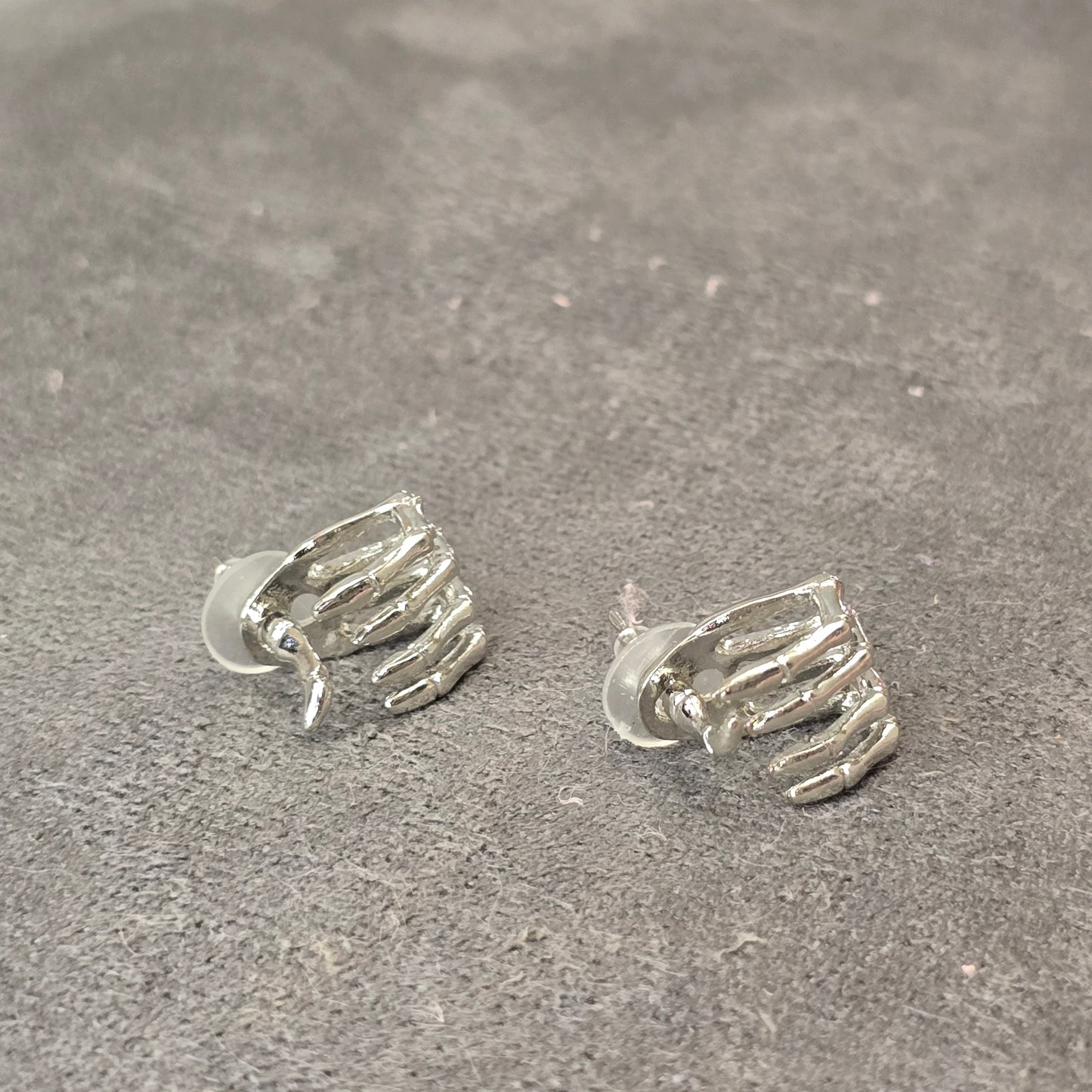 Skeleton Hand Stud Earrings