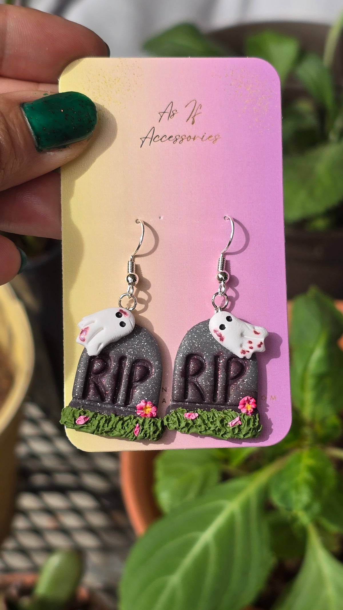 Haunted Tombstone Earrings