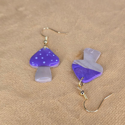 Handmade Mushroom Earrings