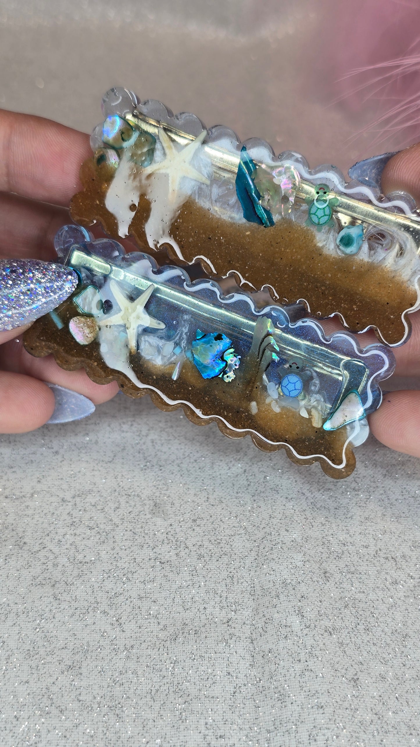 Ocean Hairclips 1 pair