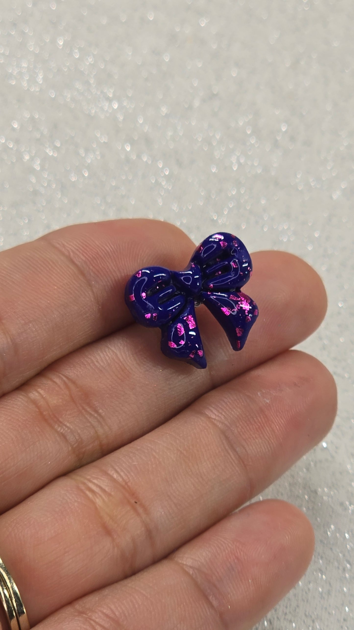 Handmade Bow Earring Studs