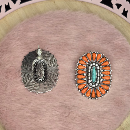 Vibrant Orange Boho Earrings