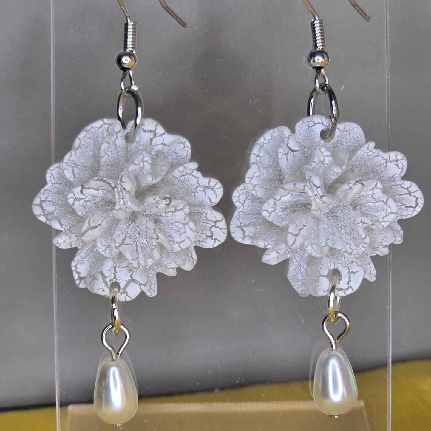 Handmade Elegant White Dangles
