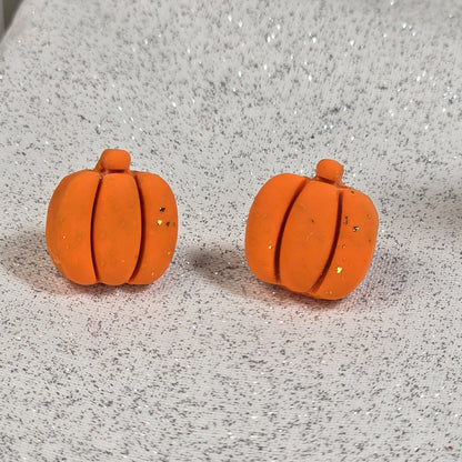 Small Colorful Fall Pumpkins Earrings