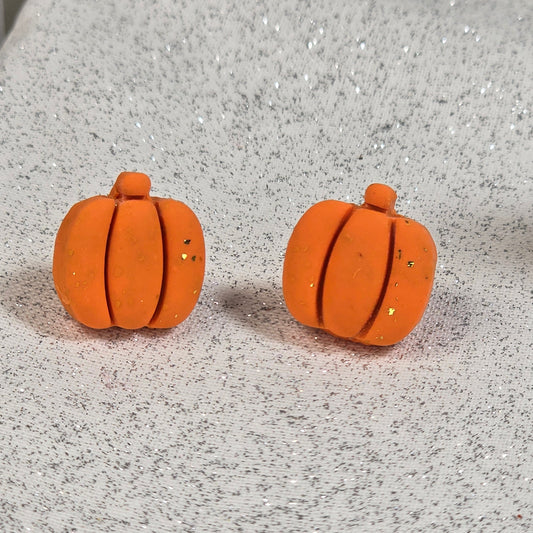 Small Colorful Fall Pumpkins Earrings