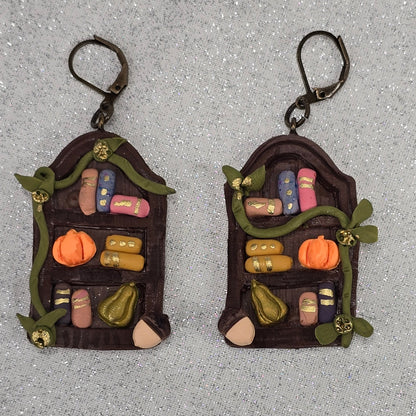Old Bookshelf Earrings