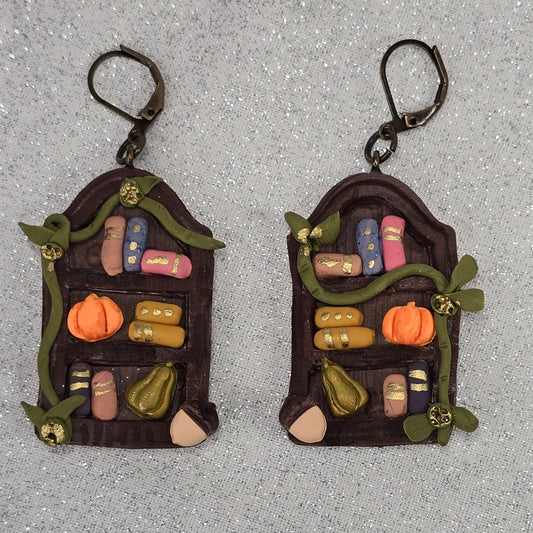 Old Bookshelf Earrings