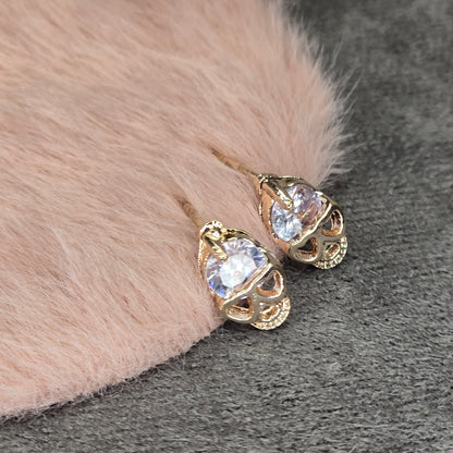 Rhinestone Skull Stud Earrings