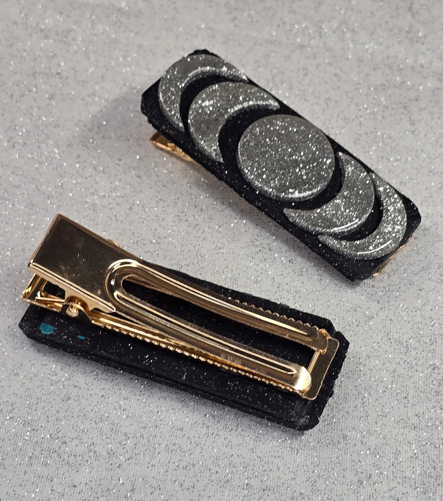 Handmade Moon Phases Hair clips set