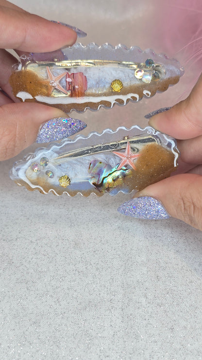 Ocean Hairclips 1 pair