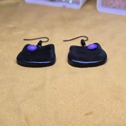 Kristyn Black Kitty Handmade Earrings