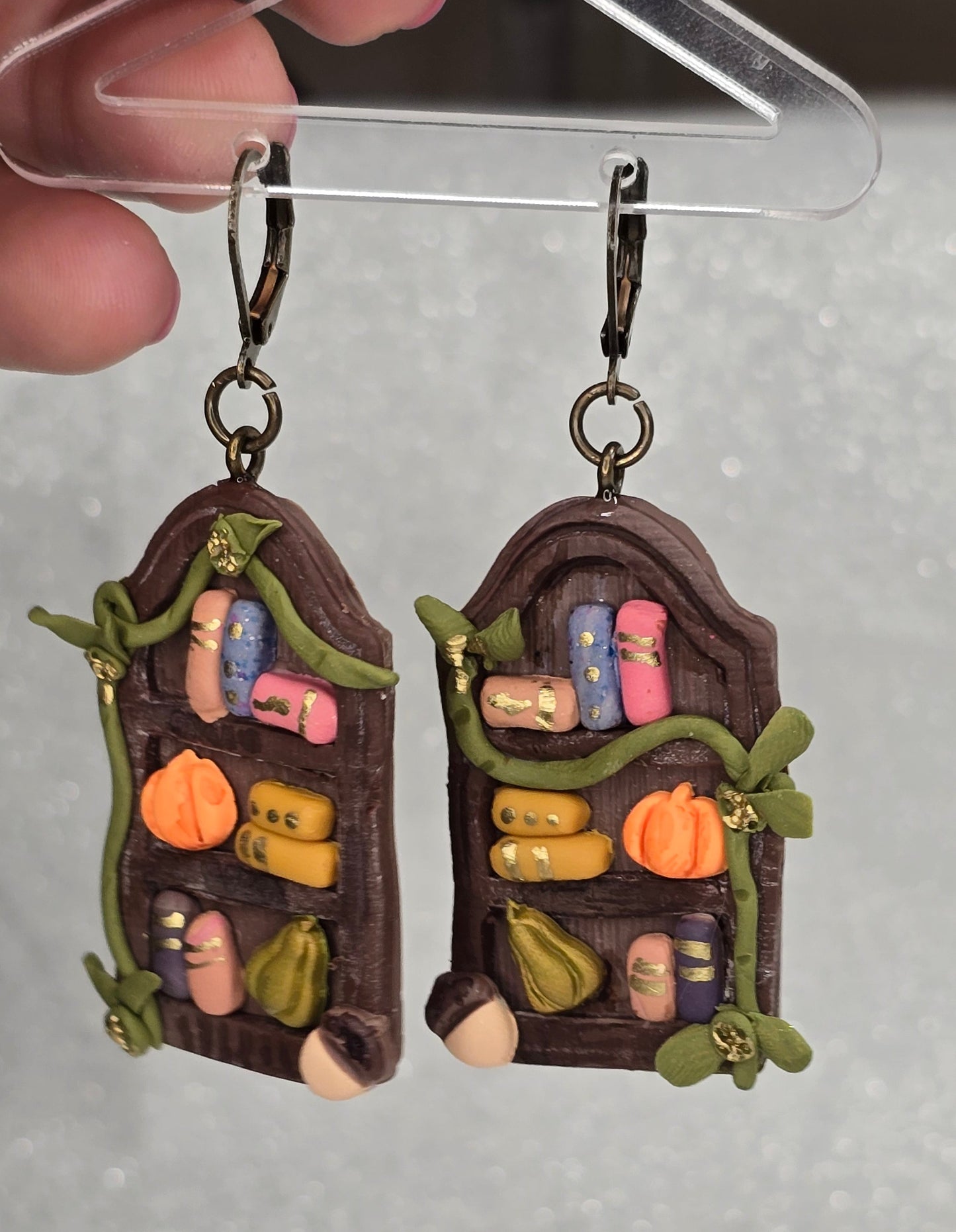 Old Bookshelf Earrings
