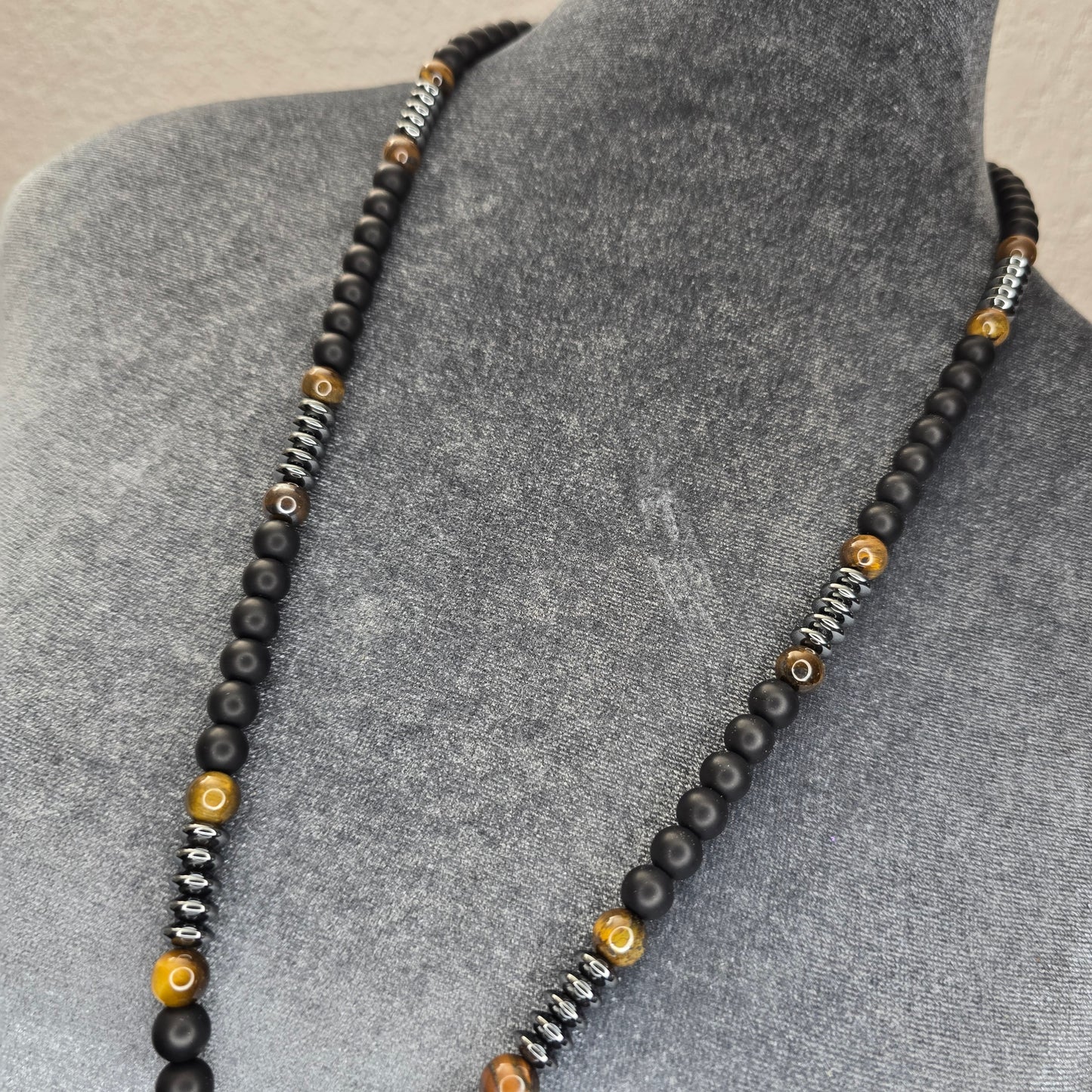 Gun Metal Cross Necklace