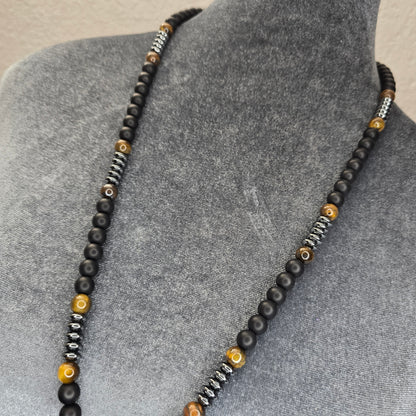 Gun Metal Cross Necklace
