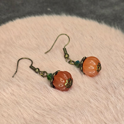 Fall Pumpkin Dangle Earrings