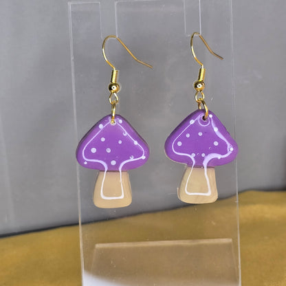 Handmade Mushroom Earrings