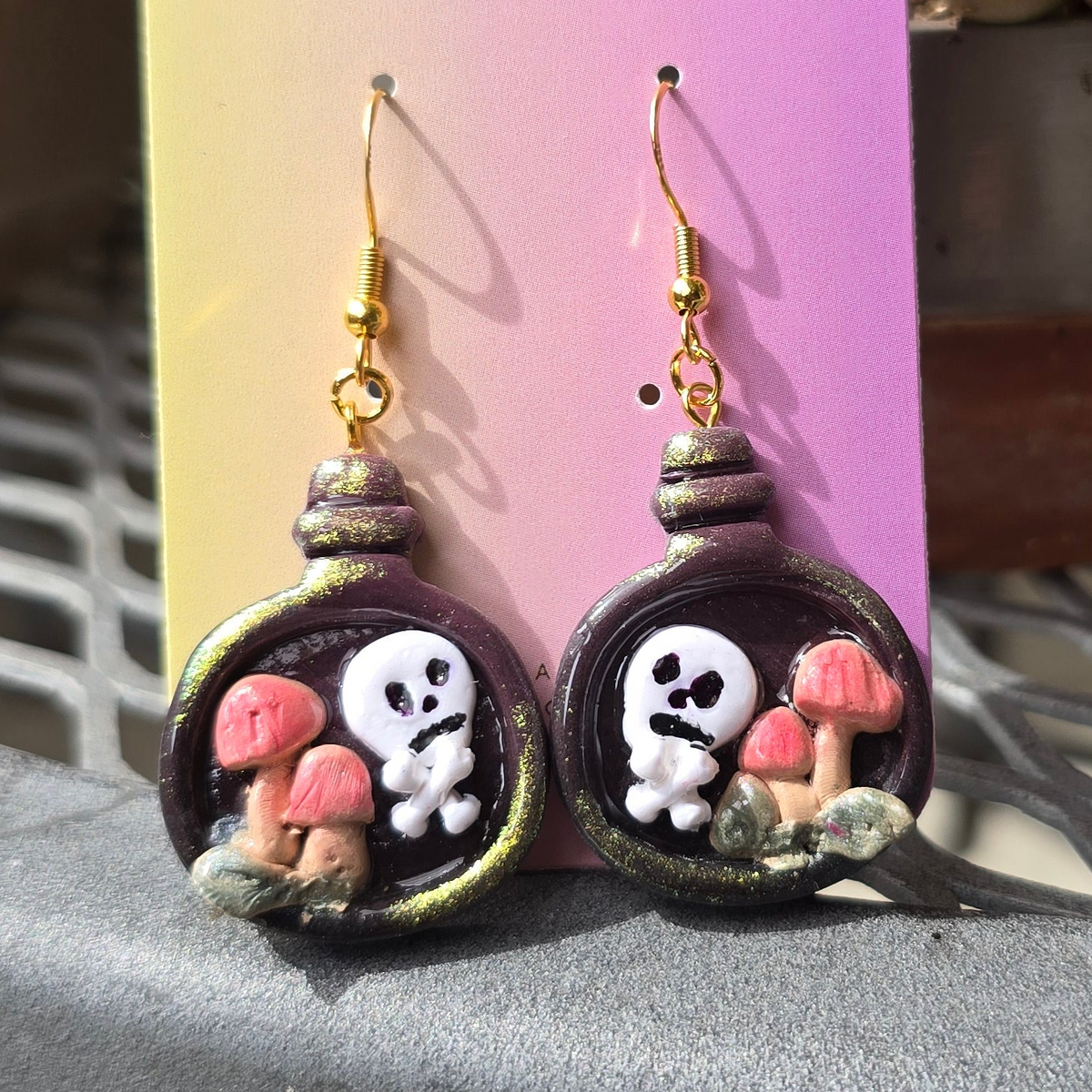 Death Bottle Earring