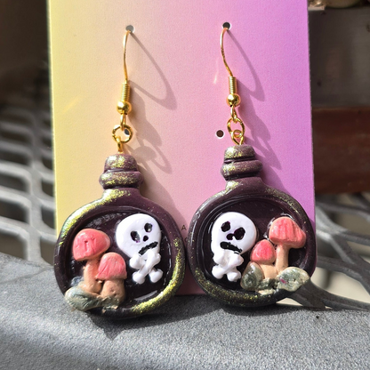 Death Bottle Earring