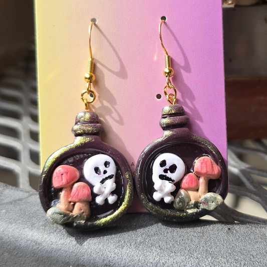 Death Bottle Earring
