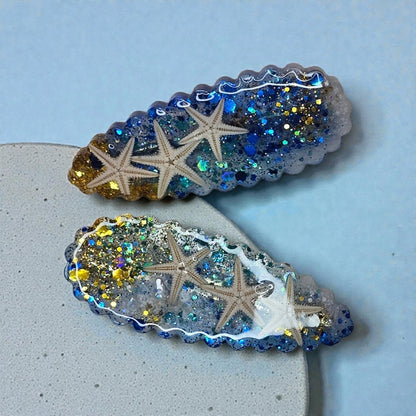 Sea Side Hairclips 1 pair