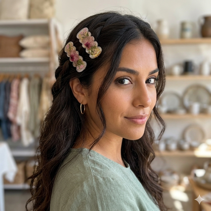 Botanical Hairclips 1 pair