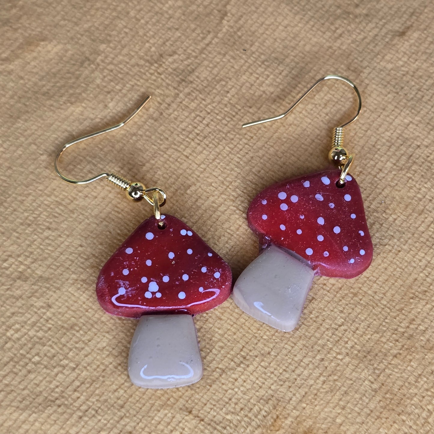 Handmade Mushroom Earrings