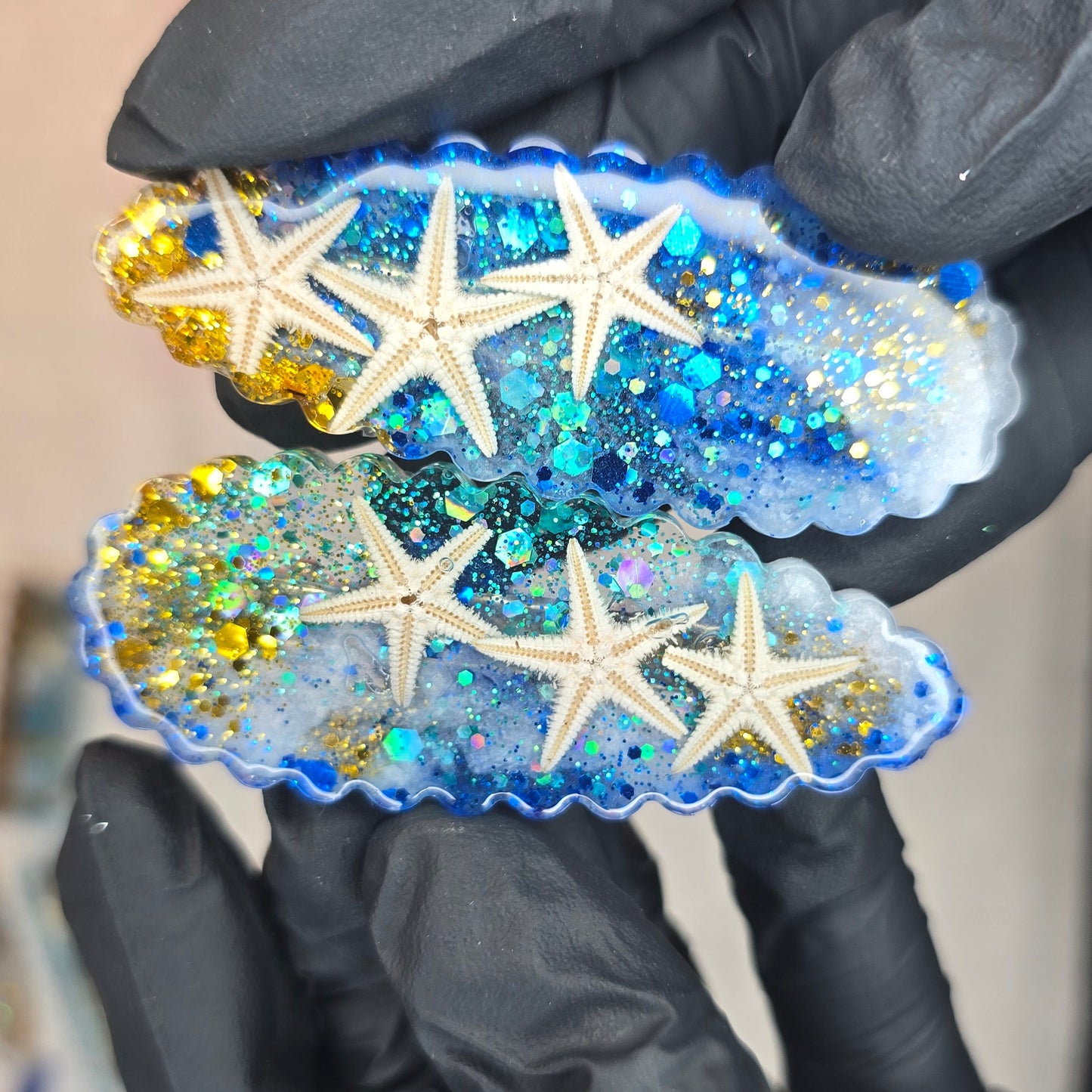 Sea Side Hairclips 1 pair