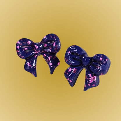 Handmade Bow Earring Studs