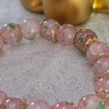 Spring Pink Bead Bracelet