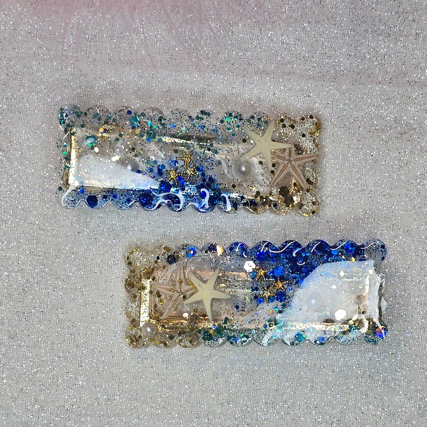 Sea Sides Hairclips 1 pair