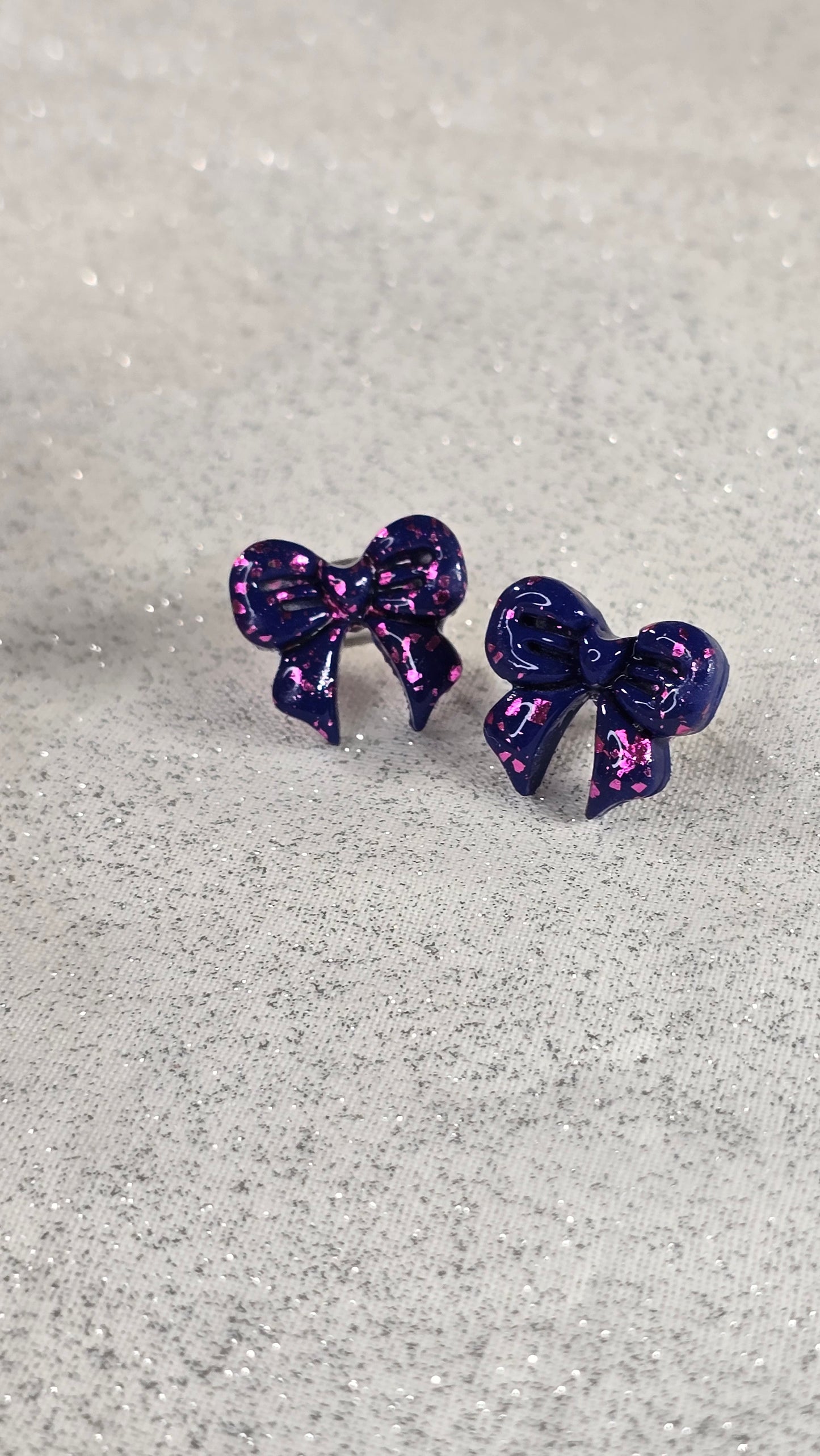 Handmade Bow Earring Studs