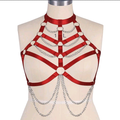 Plus Size Crimson Chest Harness