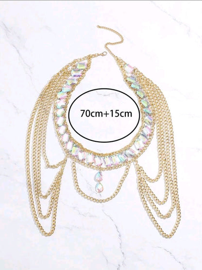 Gold Iridescent Festival Waist Bodychain