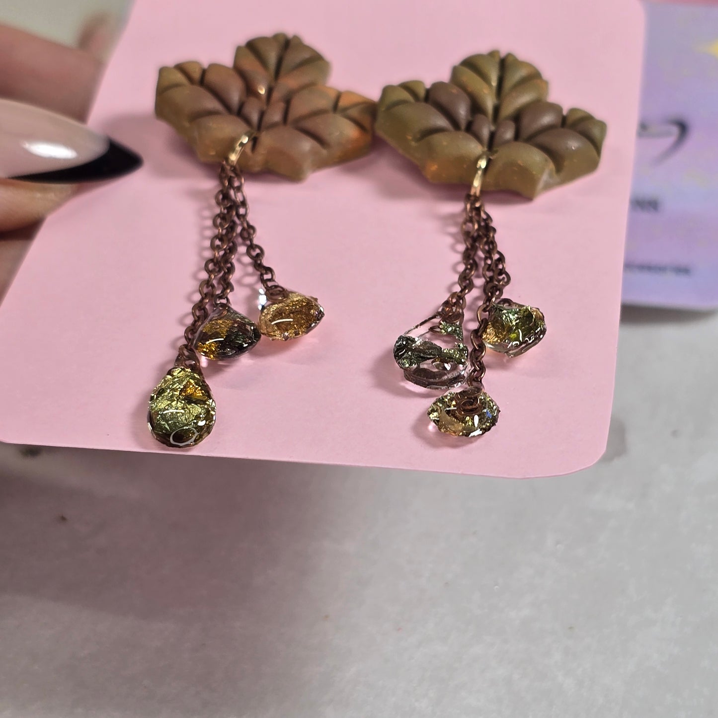 Chocolate Fall Leaf Teardrops