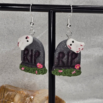 Haunted Tombstone Earrings