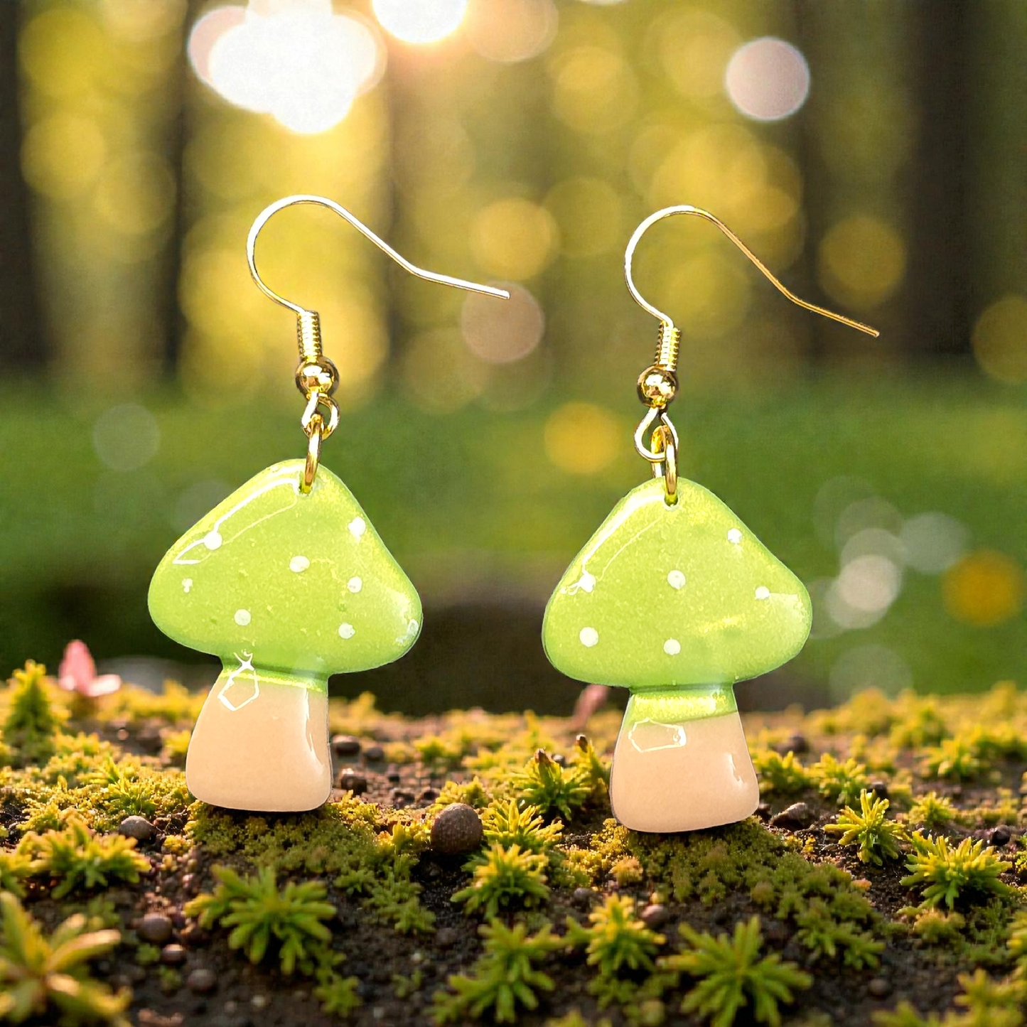 Handmade Mushroom Earrings