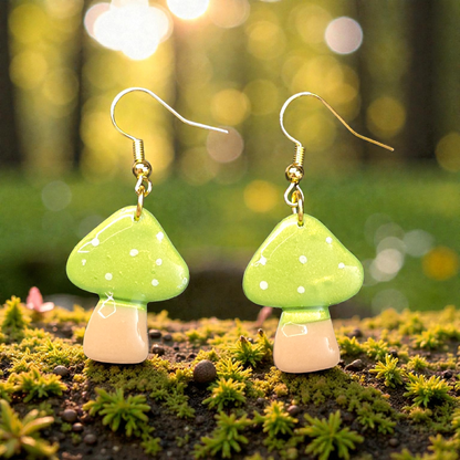 Handmade Mushroom Earrings