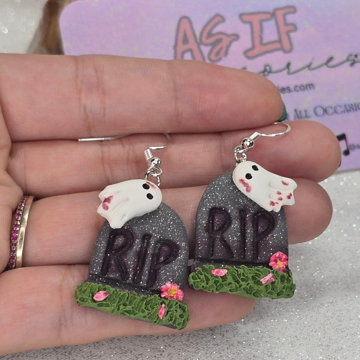 Haunted Tombstone Earrings