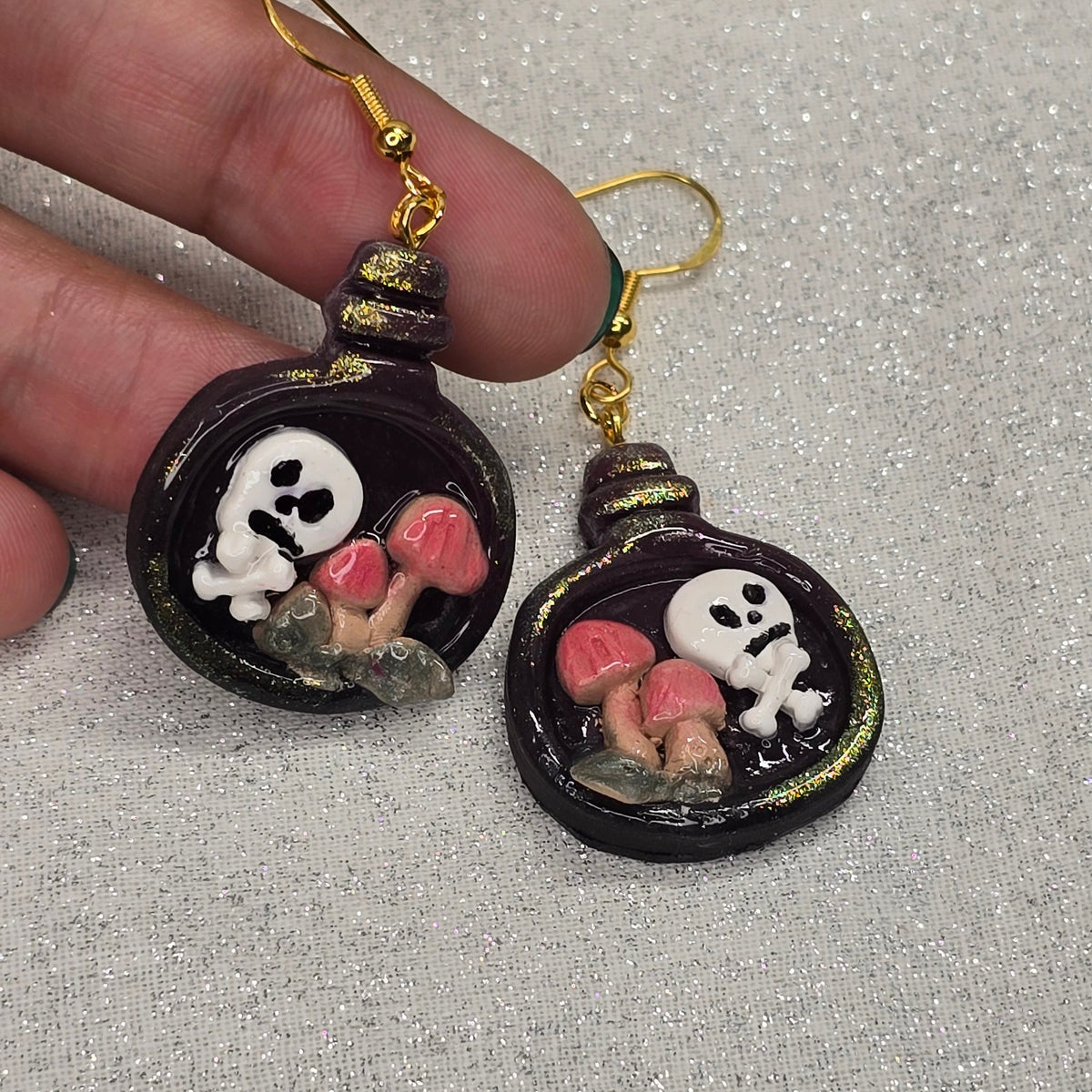 Death Bottle Earring