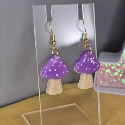Handmade Mushroom Earrings