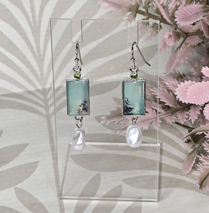 Green Mint Dangles