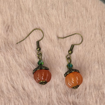 Fall Pumpkin Dangle Earrings