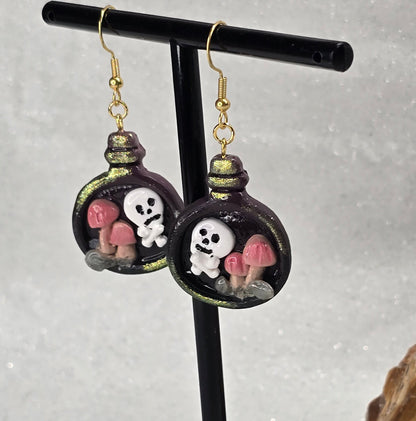 Death Bottle Earring
