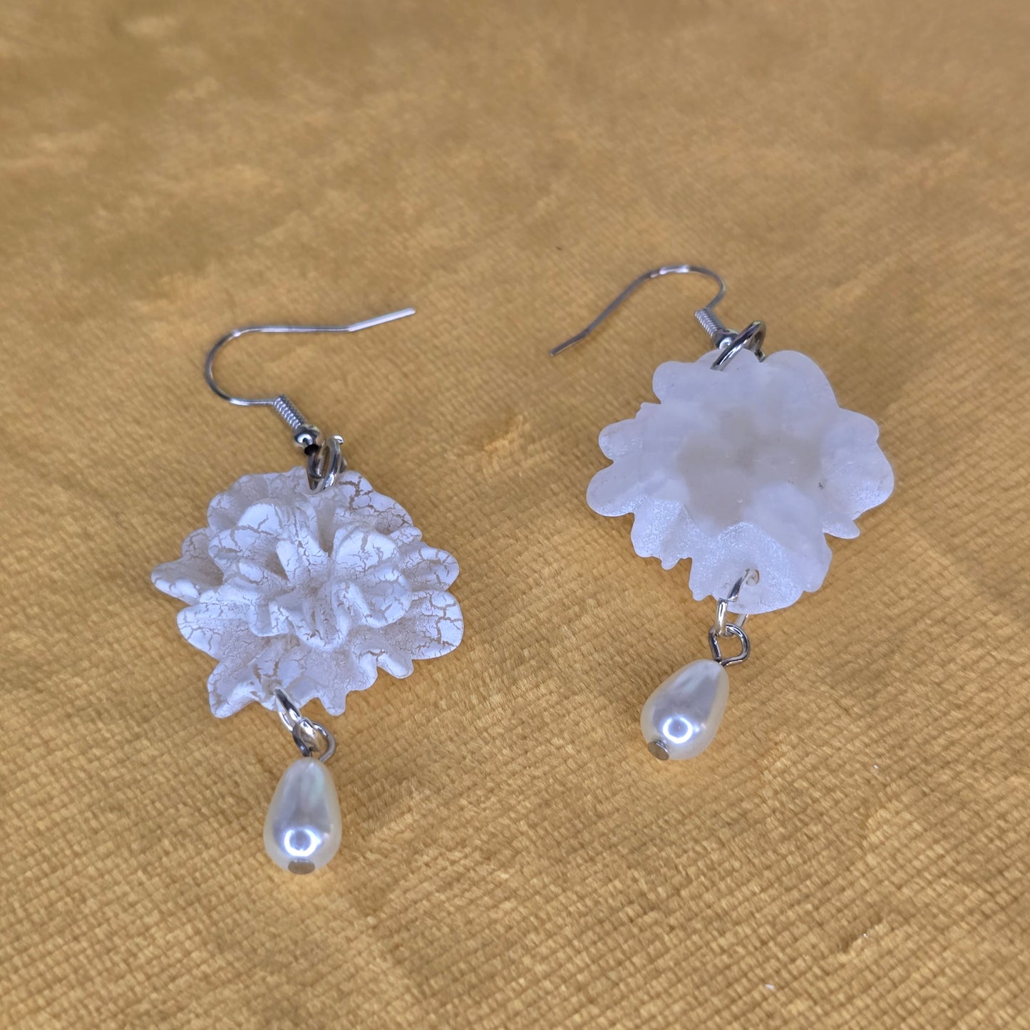Handmade Elegant White Dangles