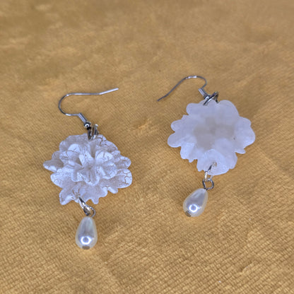 Handmade Elegant White Dangles