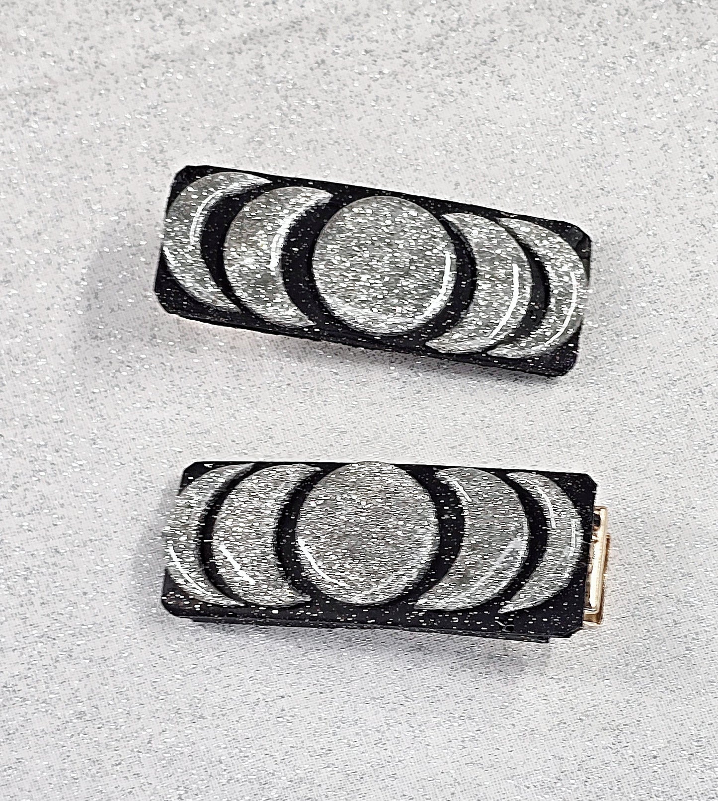 Handmade Moon Phases Hair clips set