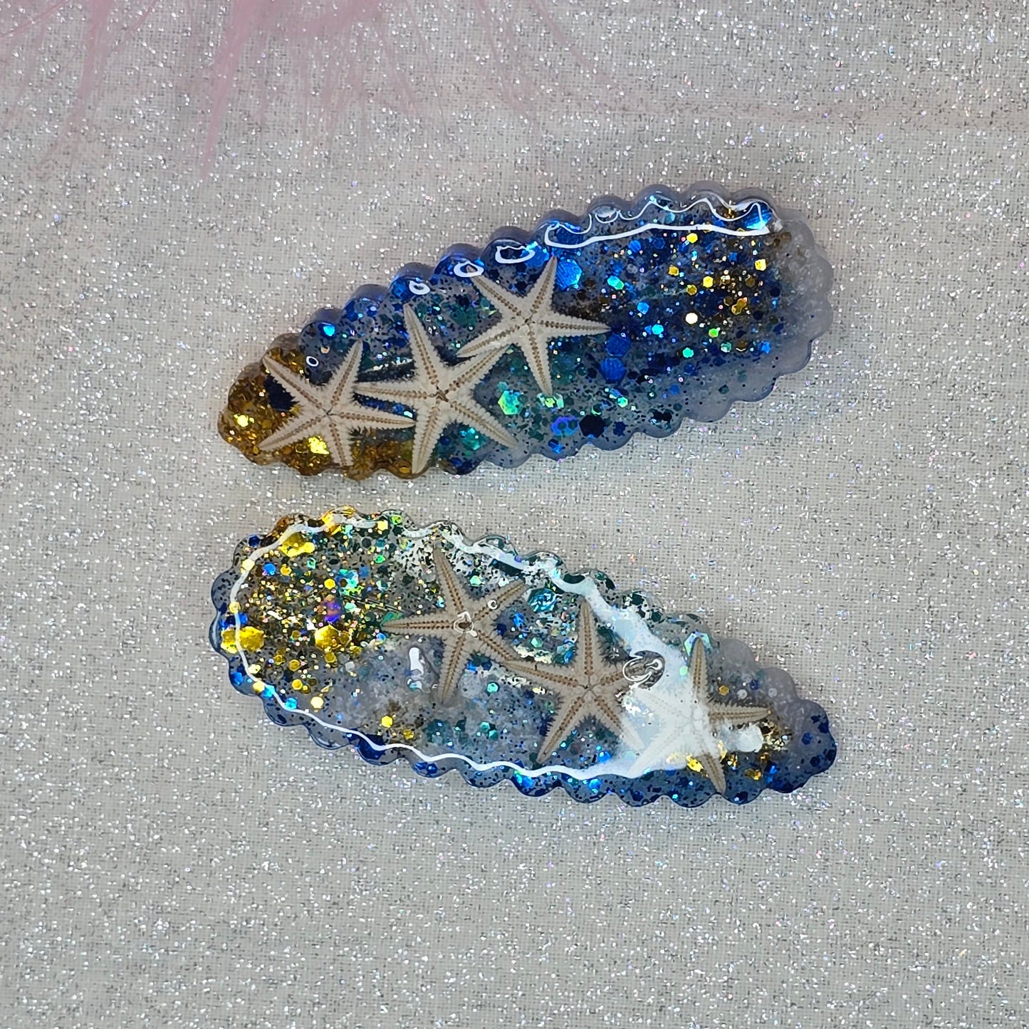 Sea Side Hairclips 1 pair
