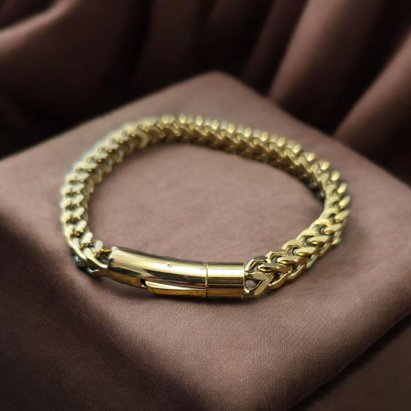 Gold Plated Stainless Steel Chain Bracelet