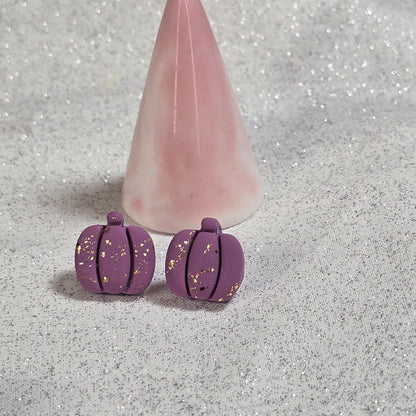 Small Colorful Fall Pumpkins Earrings